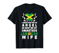 Funny Smartass Jamaican Wife Jamaica Flag Spouses T-Shirt