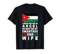 Funny Smartass Jordanian Wife Jordan Flag Spouses T-Shirt
