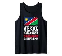 Funny Smartass Namibian Girlfriend Namibia Flag Débardeur