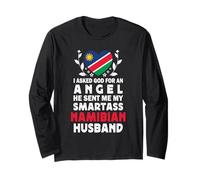 Funny Smartass Namibian Husband Namibia Flag Spouses Manche Longue