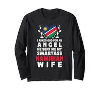 Funny Smartass Namibian Wife Namibia Flag Spouses Manche Longue