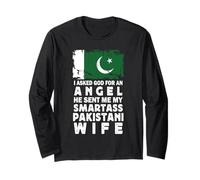 Funny Smartass Pakistani Wife Pakistan Flag Spouses Manche Longue