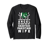 Funny Smartass Pakistani Wife Pakistan Flag Spouses Manche Longue