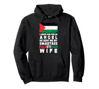 Funny Smartass Palestinian Wife Palestine Flag Spouses Sweat à Capuche