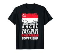 Funny Smartass Singaporean Boyfriend Singapore Flag T-Shirt