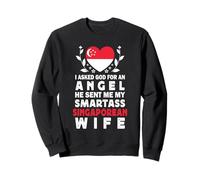 Funny Smartass Singaporean Wife Singapore Flag Spouses Sweatshirt