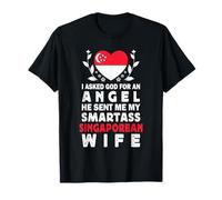 Funny Smartass Singaporean Wife Singapore Flag Spouses T-Shirt