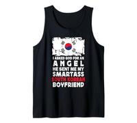 Funny Smartass South Korean Boyfriend South Korea Flag Débardeur