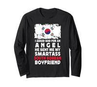 Funny Smartass South Korean Boyfriend South Korea Flag Manche Longue