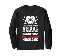 Funny Smartass South Korean Husband South Korea Flag Spouses Manche Longue