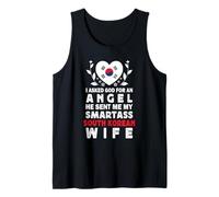 Funny Smartass South Korean Wife South Korea Flag Spouses Débardeur