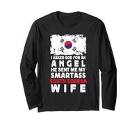 Funny Smartass South Korean Wife South Korea Flag Spouses Manche Longue