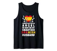 Funny Smartass Spanish Husband Spain Flag Spouses Débardeur