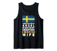 Funny Smartass Swedish Wife Sweden Flag Spouses Débardeur