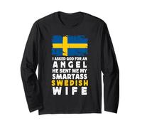 Funny Smartass Swedish Wife Sweden Flag Spouses Manche Longue