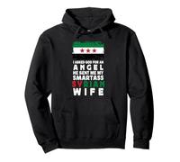 Funny Smartass Syrian Wife Syria Flag Spouses Sweat à Capuche