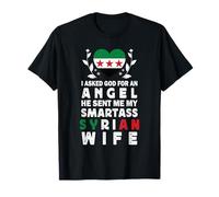 Funny Smartass Syrian Wife Syria Flag Spouses T-Shirt