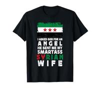 Funny Smartass Syrian Wife Syria Flag Spouses T-Shirt