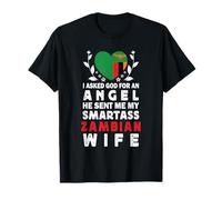 Funny Smartass Zambian Wife Zambia Flag Spouses T-Shirt