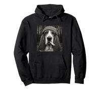 Funny Smoking Basset Hound Dog Meme Cigarette Grunge Beanie Sweat à Capuche