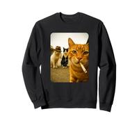 Funny Smoking Cat Meme Cigarette Cat Hilarious Cats Gang Sweatshirt