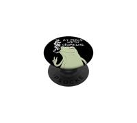 Funny Smoking Frog At Peace with Croaking PopSockets PopGrip Adhésif