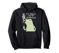Funny Smoking Frog At Peace with Croaking Sweat à Capuche