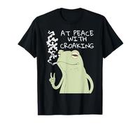 Funny Smoking Frog At Peace with Croaking T-Shirt