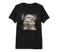 Funny Smoking Lizard Meme Cigarette Grunge Beanie Reptile T-Shirt Haut de Gamme