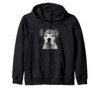 Funny Smoking White Pitbull Dog Meme Cigarette Grunge Beanie Sweat à Capuche