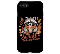 Funny Snacks Make Me Nice Sarcastique Dire Animal Raton Laveur Coque pour iPhone SE (2020) / 7/8