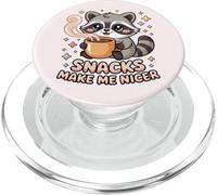Funny Snacks Make Me Nice Sarcastique Dire Animal Raton Laveur PopSockets PopGrip pour MagSafe