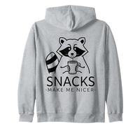 Funny Snacks Make Me Nice Sarcastique Dire Animal Raton Laveur Sweat à Capuche