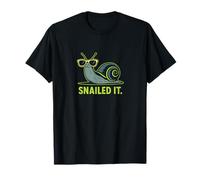 Funny Snail Pun Meme, Humour hilarant Snailed It Blague T-Shirt