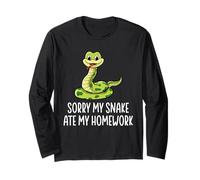 Funny Snake Lover Désolé, Mon Serpent a mangé Mes devoirs Manche Longue