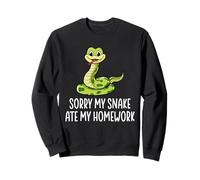 Funny Snake Lover Désolé, Mon Serpent a mangé Mes devoirs Sweatshirt