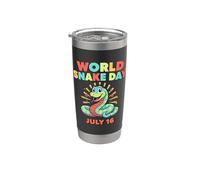 FUNNY SNAKES WORLD SNAKE DAY JUILLET 16 Gobelet isotherme en acier inoxydable double paroi