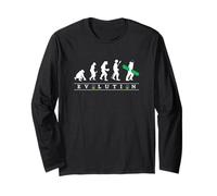 Funny Snowboarder Evolution Silhouette Cool Manche Longue