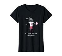 Funny Soccer A Girl with Goals T-Shirt Graphique avec Valeur