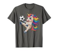 Funny Soccer Just Girl Who Loves Unicorns Play Like Game T-Shirt