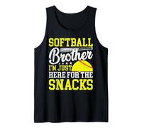 Funny Softball Brother Plays Just I'm Here for The Snacks Débardeur