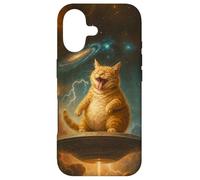 Funny Space, Cat UFO Alien, Abduction Astronaut Design Coque pour iPhone 17