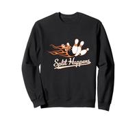 Funny Split Happens Tenue de Bowling avec Flamme Vintage Sweatshirt