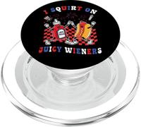 Funny Squirt on Juicy Wieners 4 Juillet Hotdog Sarcastique PopSockets PopGrip pour MagSafe