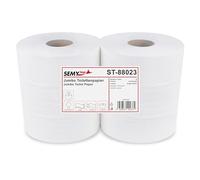 Funny ST 88023 Jumbo Rouleau de papier toilette 2 plis, diam. 28 cm, haute Blanc (lot de 6)