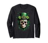 Funny St Patrick Day Men Women Shamrock Irish Leprechaun Manche Longue