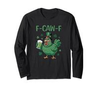 Funny St Patrick's Day F-Caw-F Coq Manche Longue