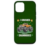 Funny St Patrick's Day Monster Truck écrasant des trèfles pour Enfants Coque pour iPhone 12/12 Pro