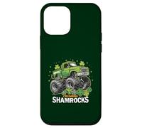Funny St Patrick's Day Monster Truck écrasant des trèfles pour Enfants Coque pour iPhone 12 Mini