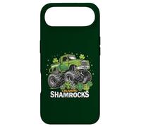 Funny St Patrick's Day Monster Truck écrasant des trèfles pour Enfants Coque pour iPhone Air